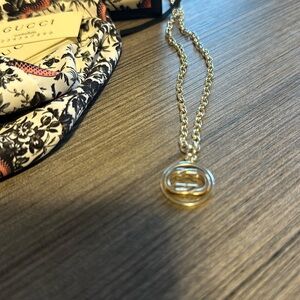Like New Gucci Interlocking Necklace Sterling Silver